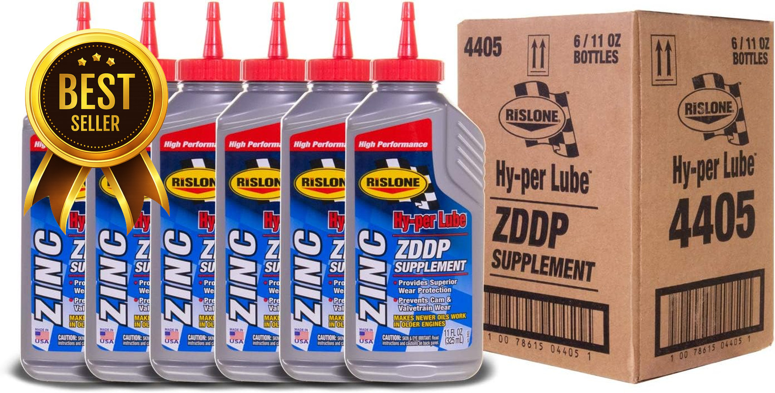 Zinc ZDDP Engine Oil Supplement Additive 11 Oz 6 Pack High Zinc Formula
