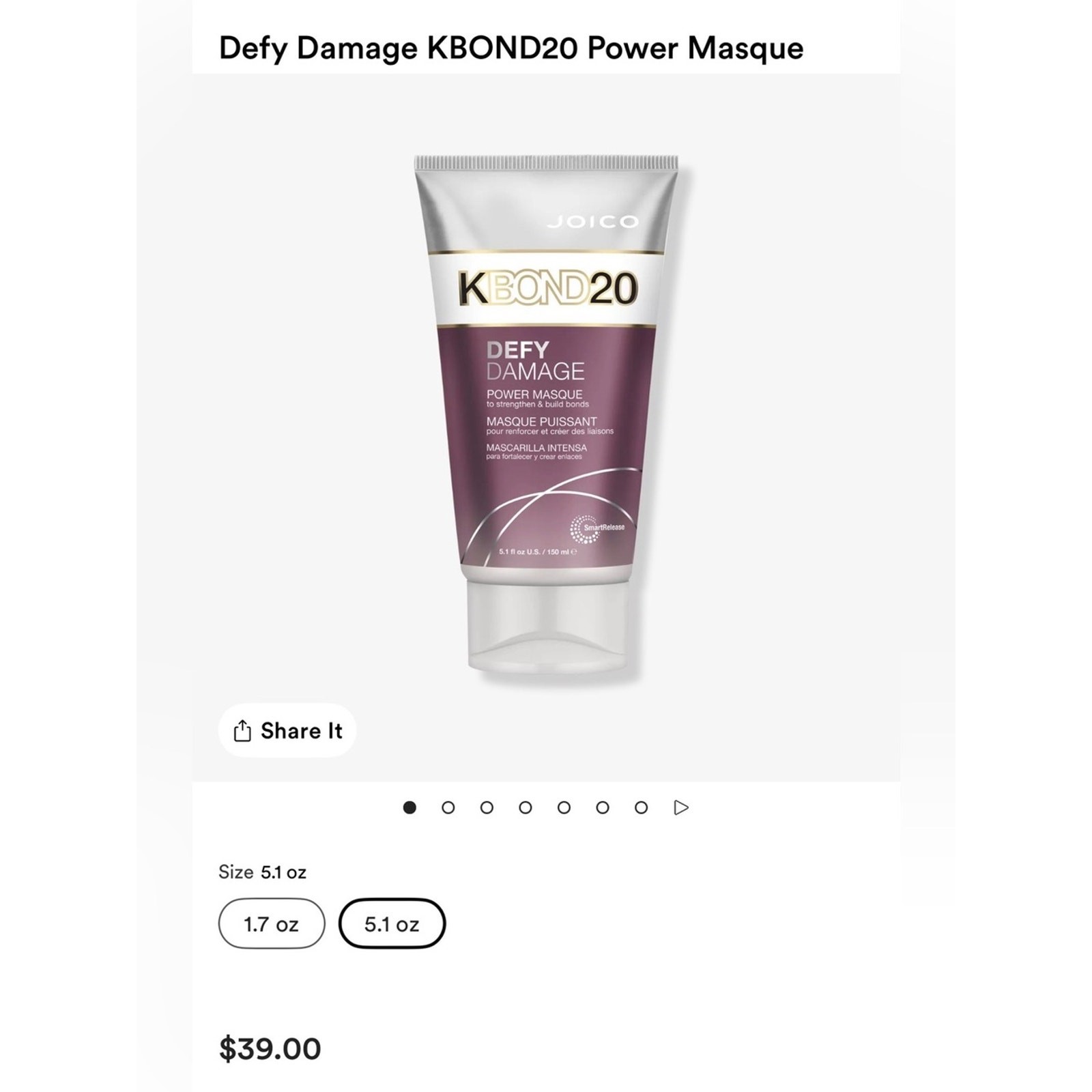 Joico Defy Damage K-Bond20 power mask