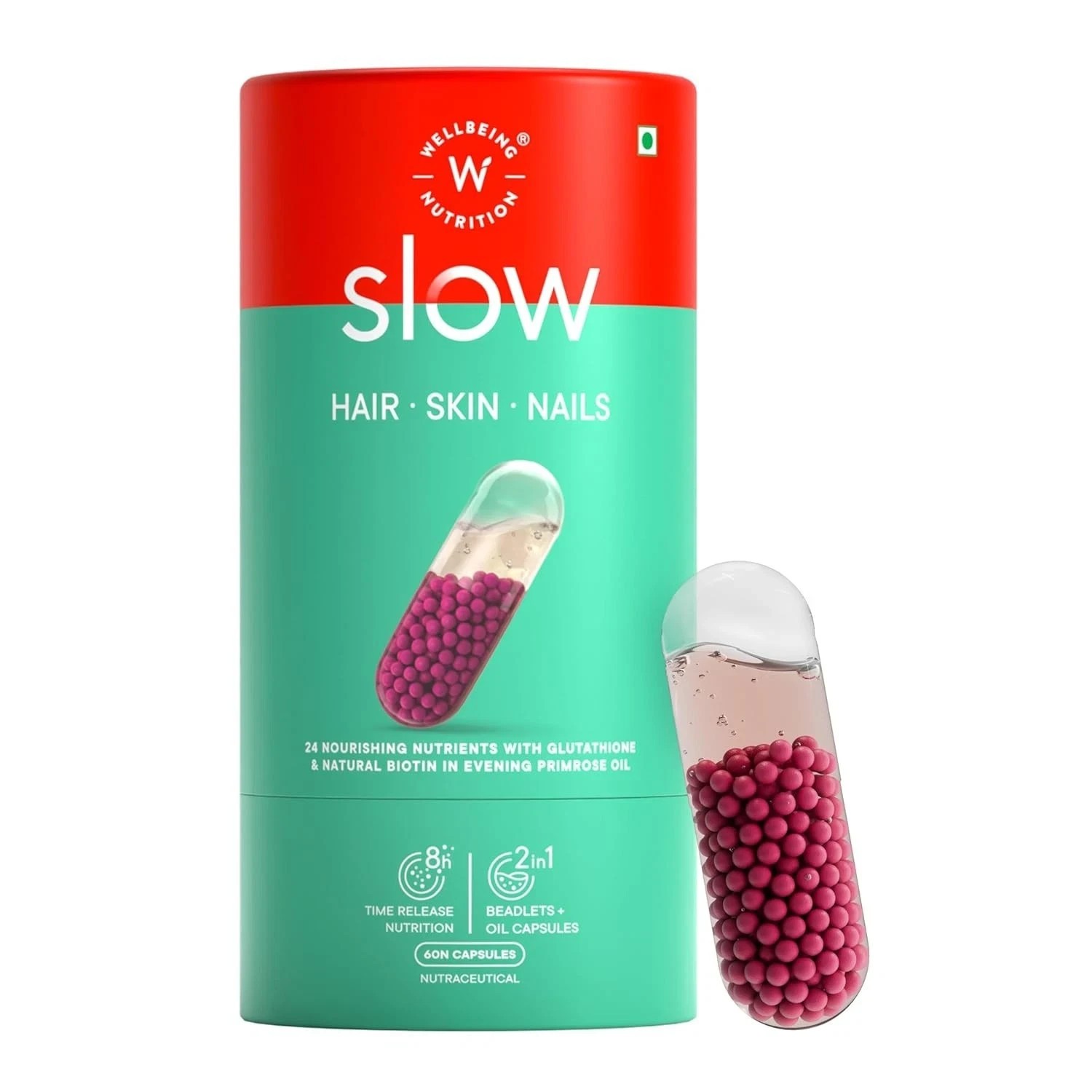 Wellbeing Nutrition Slow Skin Hair and Nails Capsules – 60 Capsules