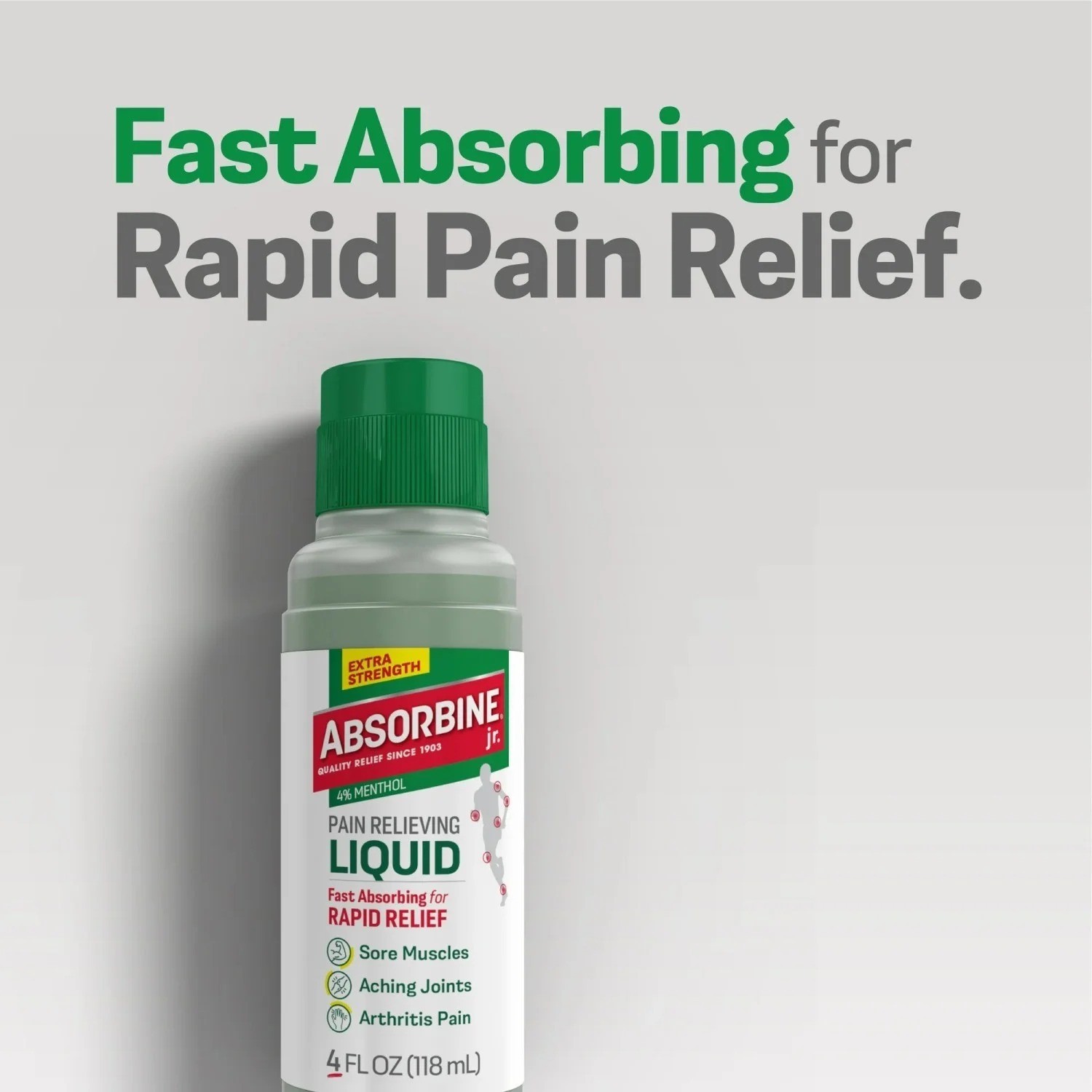 Absorbine Jr. Extra Strength Pain Relieving Liquid, Liquid Pain Reliever, Pain R