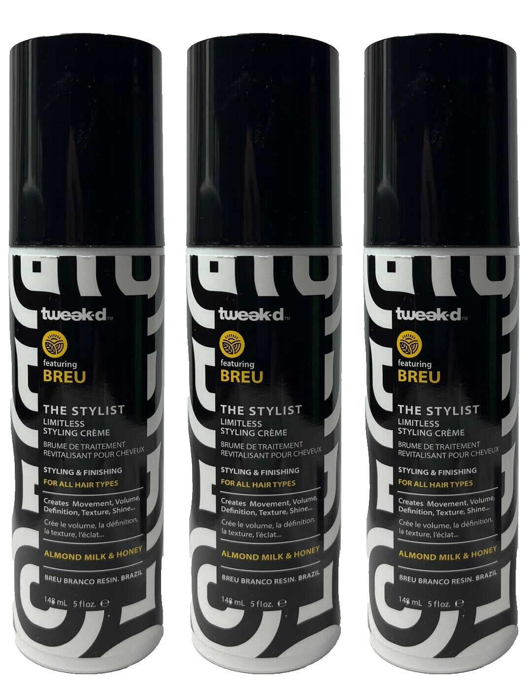 3 Tweak-d THE STYLIST Limitless Styling Creme for All Hair Types 5 oz ea (014)