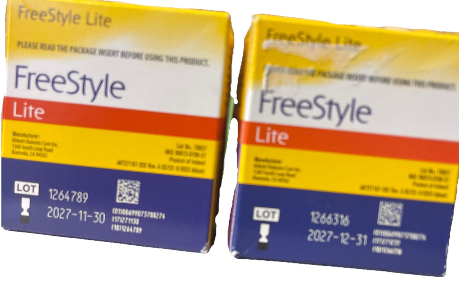 Freestyle Lite Blood Glucose Test Strips-200 Ct NEW EXP 11/30/2027 & 12/31/2027