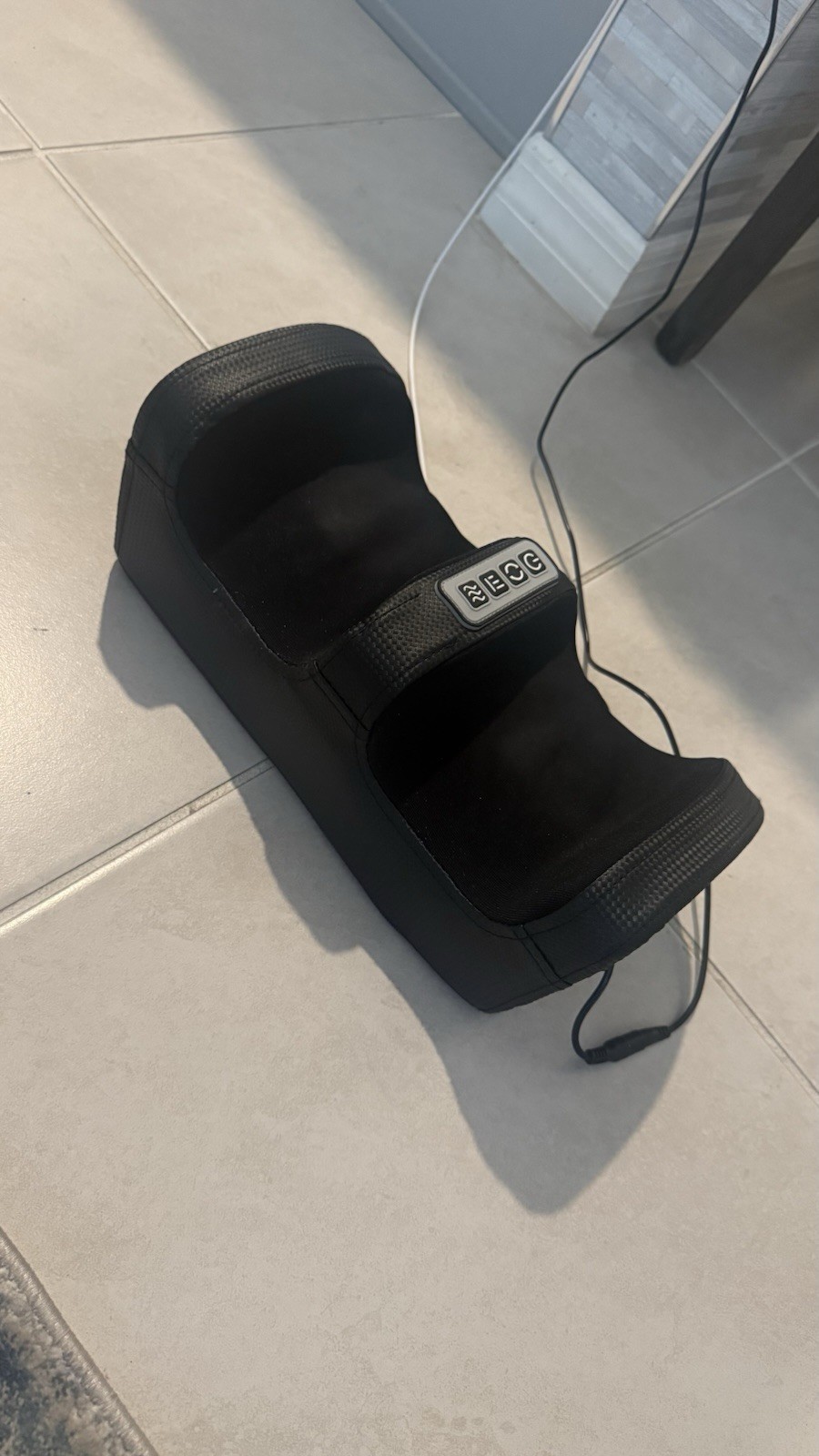 Corded Electric Heated Foot Massager Machine for Foot, Black & Gray Set
