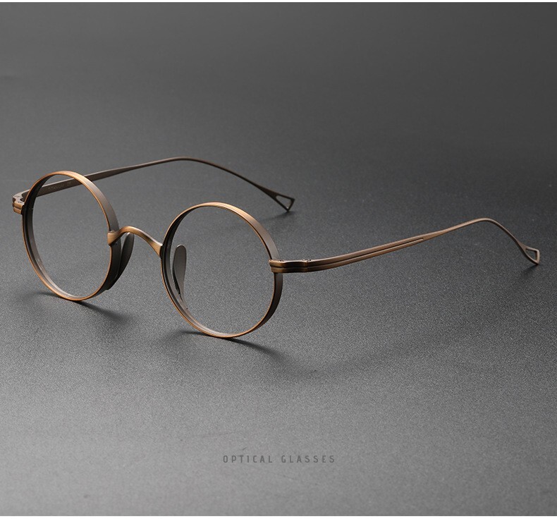 Pure Titanium Handmade Retro Round Glasses Frames Japanese Spectacle Eyeglasses