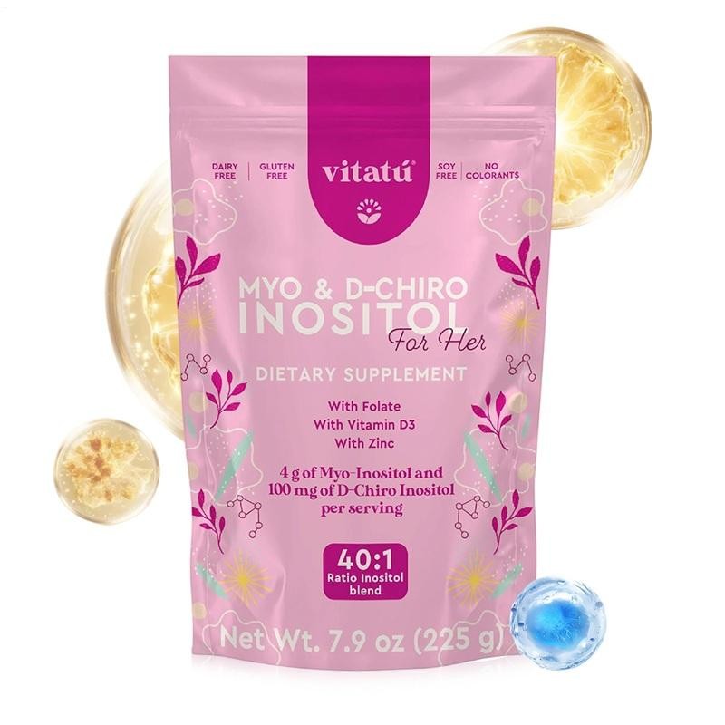 Myo Vitatú Inositol (4g) & D-Chiro Inositol (1g) Ideal Mix 40:1 Containing Folic