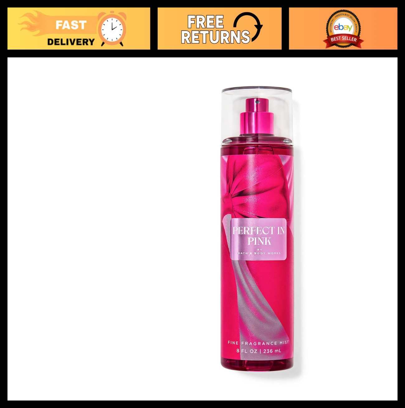 Fragrance Mist 8oz – Fine Body Spray, Perfect in Pink, Long-Lasting Scent, Gift