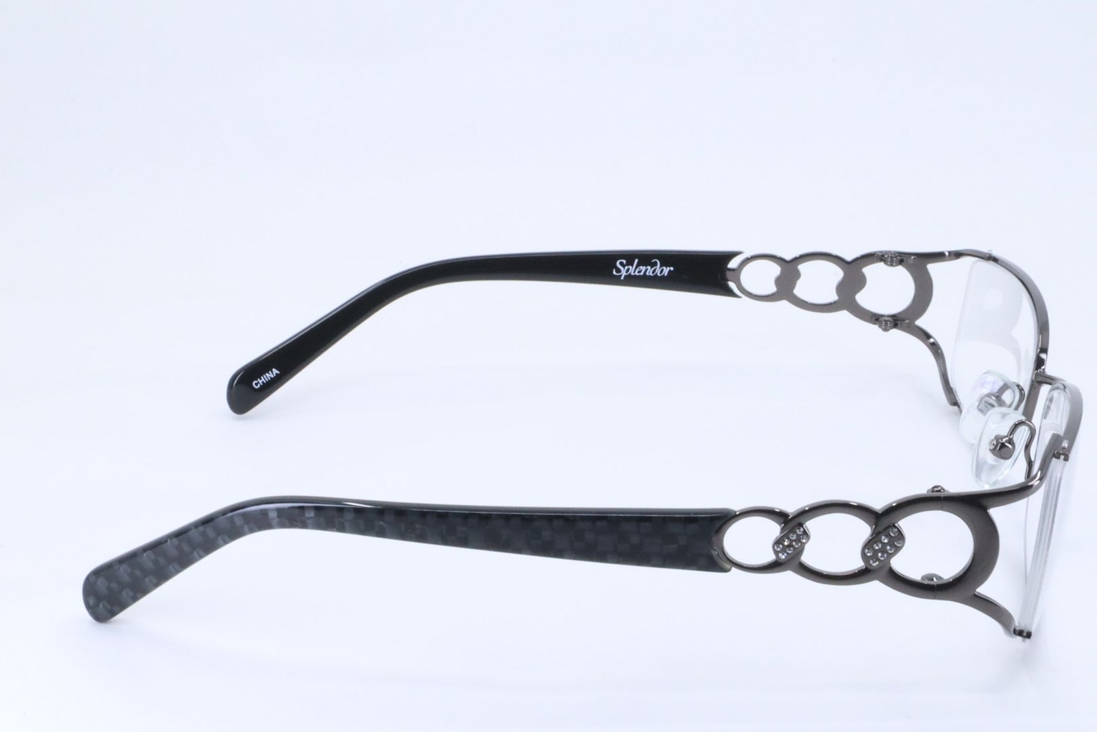 Splendor SP1001 Gun Rectangle Women Full Rim 52-16-135 Eyeglasses Frames