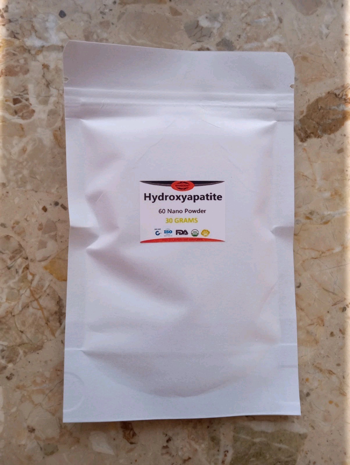 NANO HYDROXYAPATITE Food Grade 99.95% Pure Teeth, Bone, Tooth Powder 1oz/30g