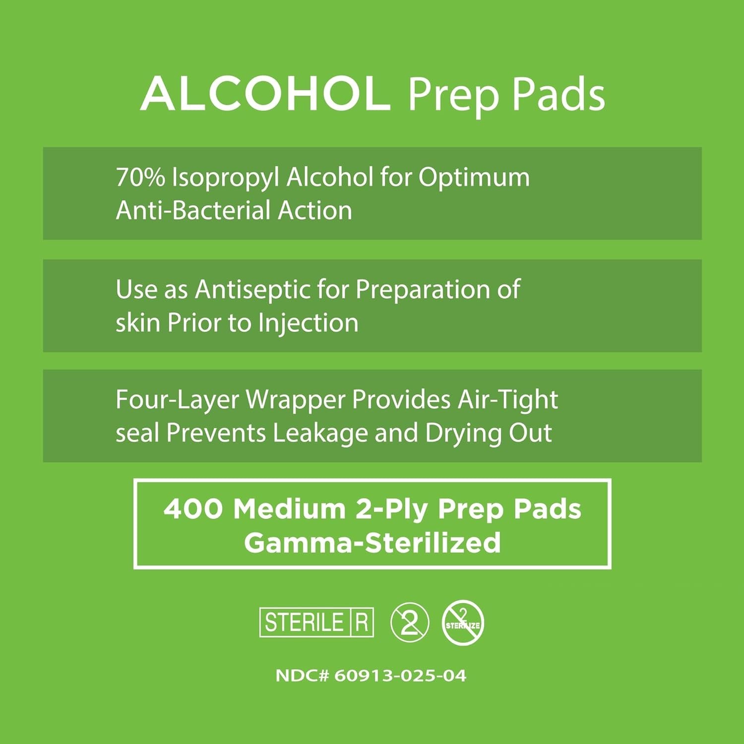 Alcohol Wipes Individually Wrapped – Prep Pads With 70% Isopropyl Alcohol, Great