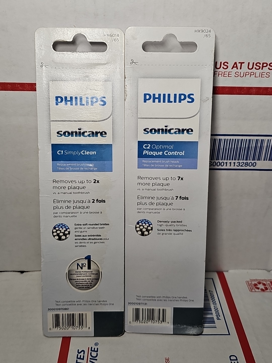 2 Pack (8 Heads) Philips Sonicare C2 Optimal Plaque Control Toothbrush Heads New