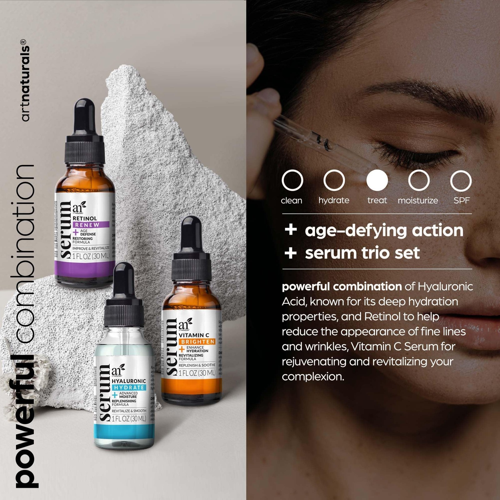 artnaturals Anti-Aging-Set with Vitamin-C Retinol and 1 Fl Oz (Pack of 3)