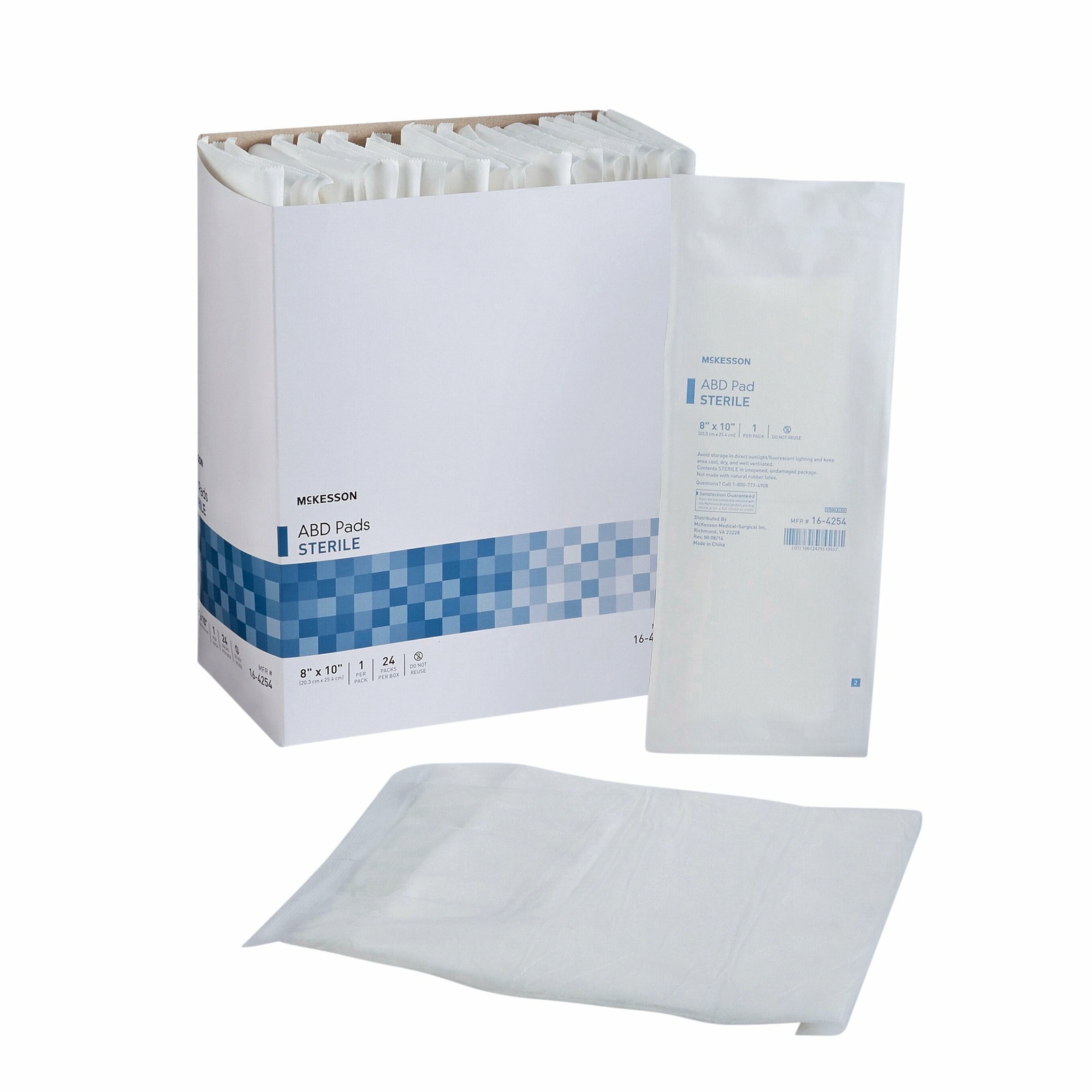 McKesson Abdominal ABD Pads Gauze Bandage Pads 8″ X 10″ Sterile 16-4254 96 Ct