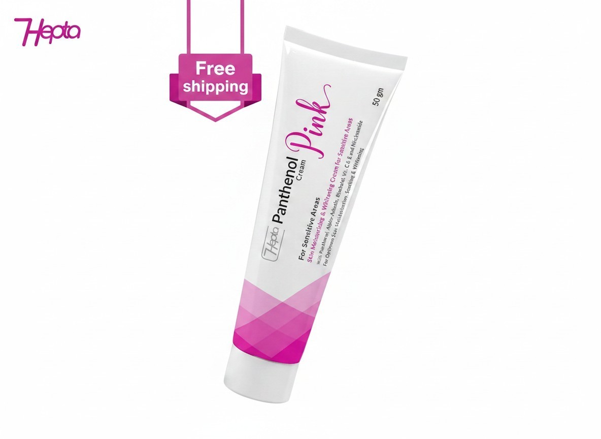 Hepta Panthenol Pink Cream 50g Pack of 3 Total 150g Skin Conditioning Lotion