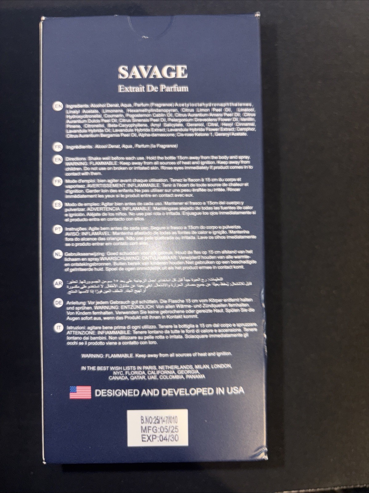 Savage Men’s Impression Cologne EDT Spray 100 Ml (3.4 Oz)