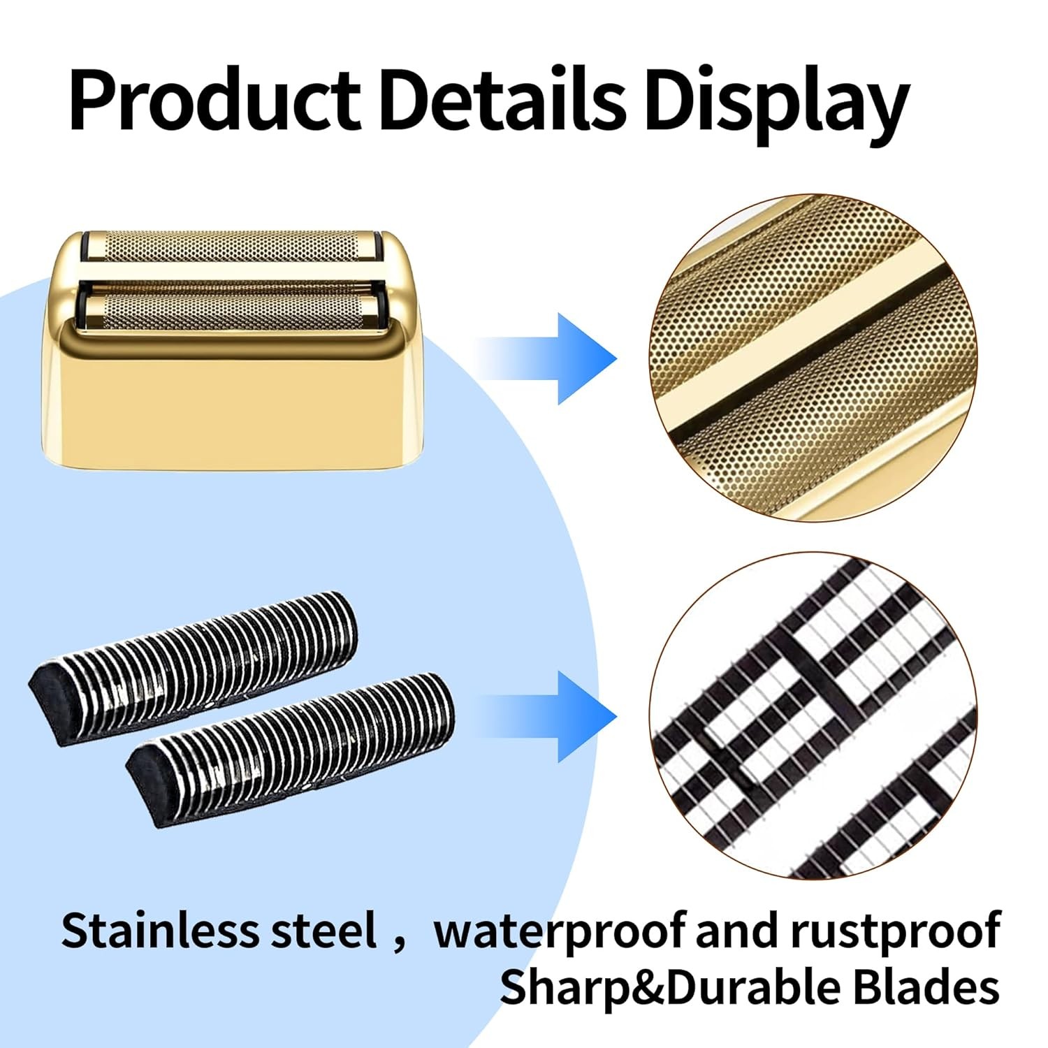 Gold Replacement Foil & Cutters for BaBylissPRO FXFS2 Shaver