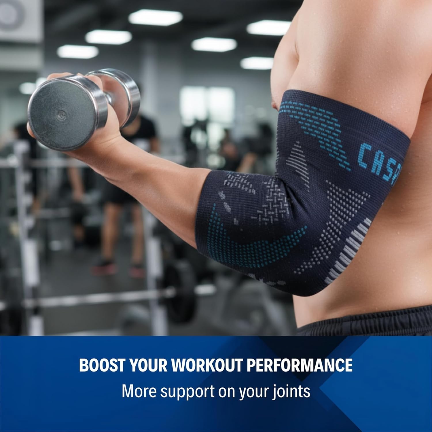 2X Elbow Brace Compression Support Sleeve Arthritis Tendonitis Reduce Joint Pain