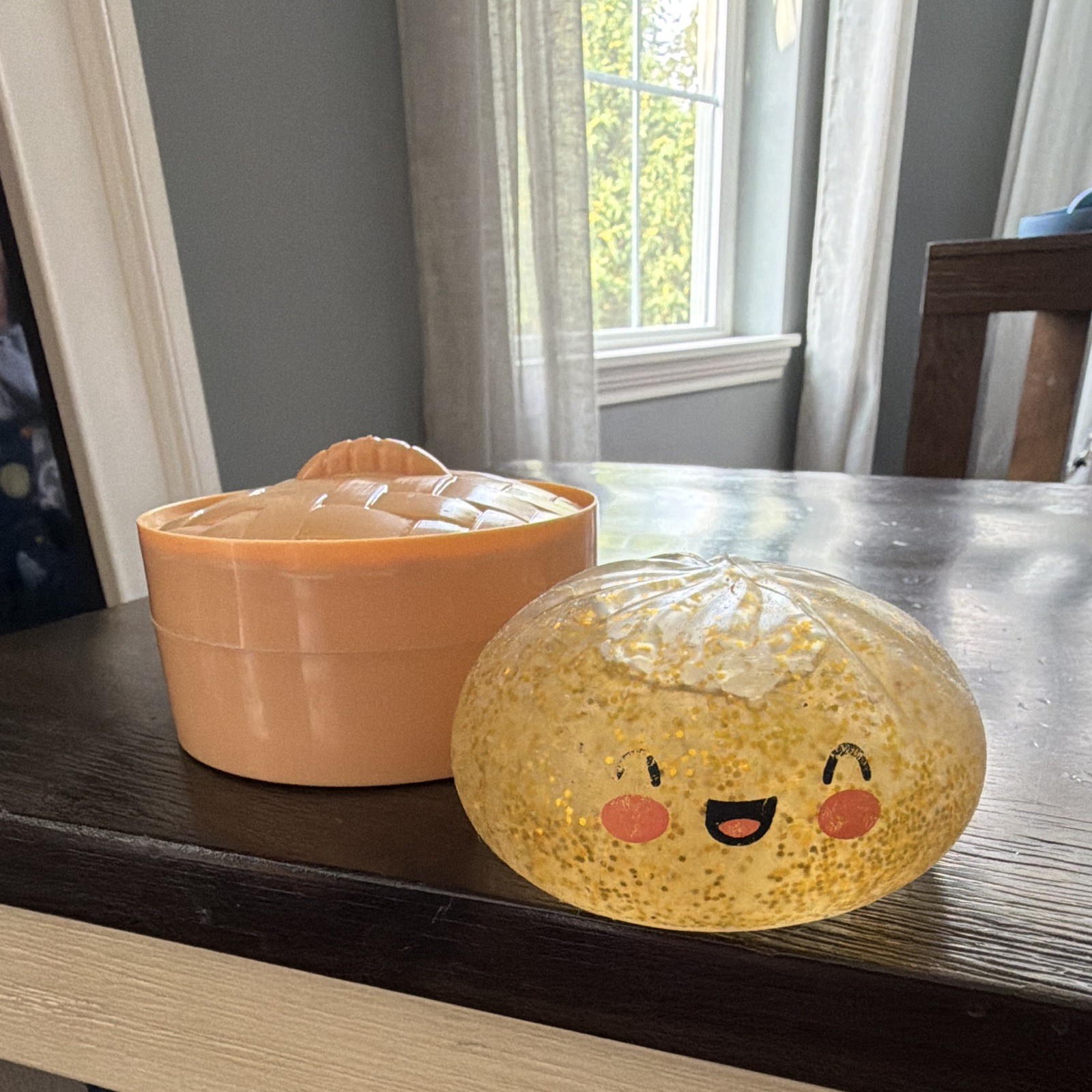 Golden Dumpling Squishy with Storage Case – Slow Rising