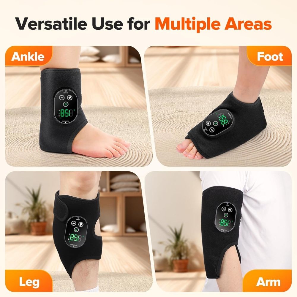 Cordless Foot and Ankle Massager Pain Relief 6 Heating Levels, 3 Vibration Modes