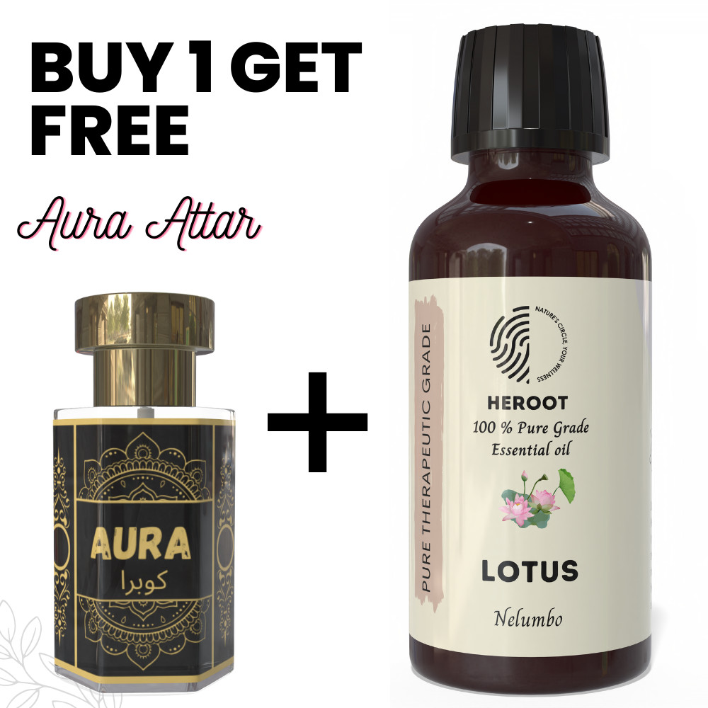 Lotus Essential Oil 10ml Aromatherapy Diffuser Home Fragrance DIY + Free Attar