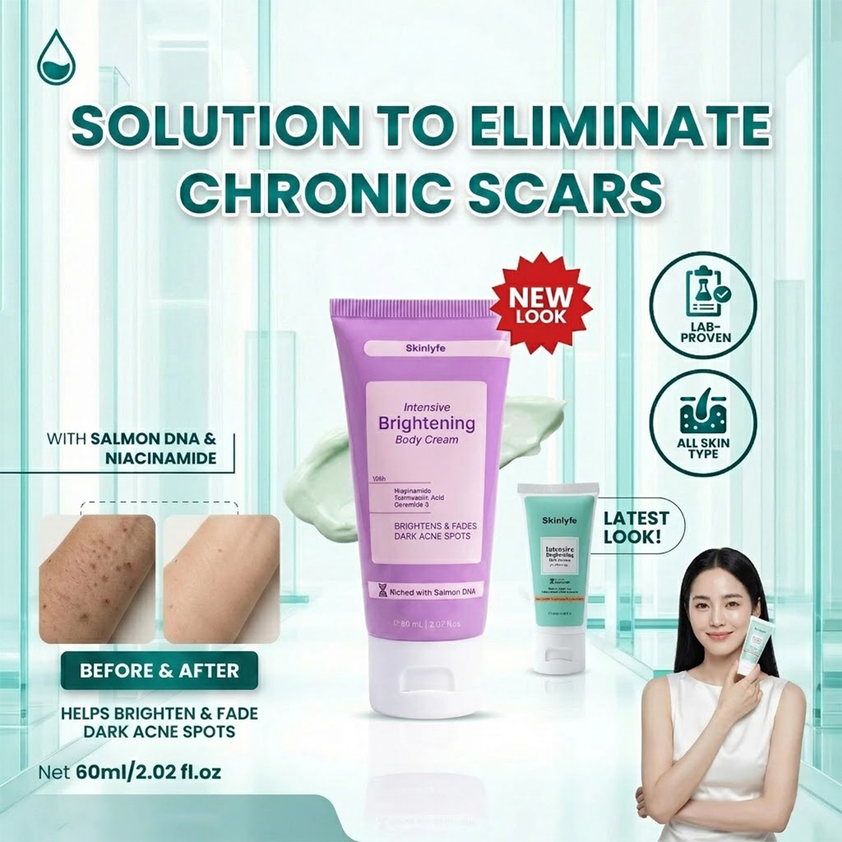 Skinlyfe Scar Removal Cream Dark Scars Scabs Mark Fading Treatment BPOM 2pcs