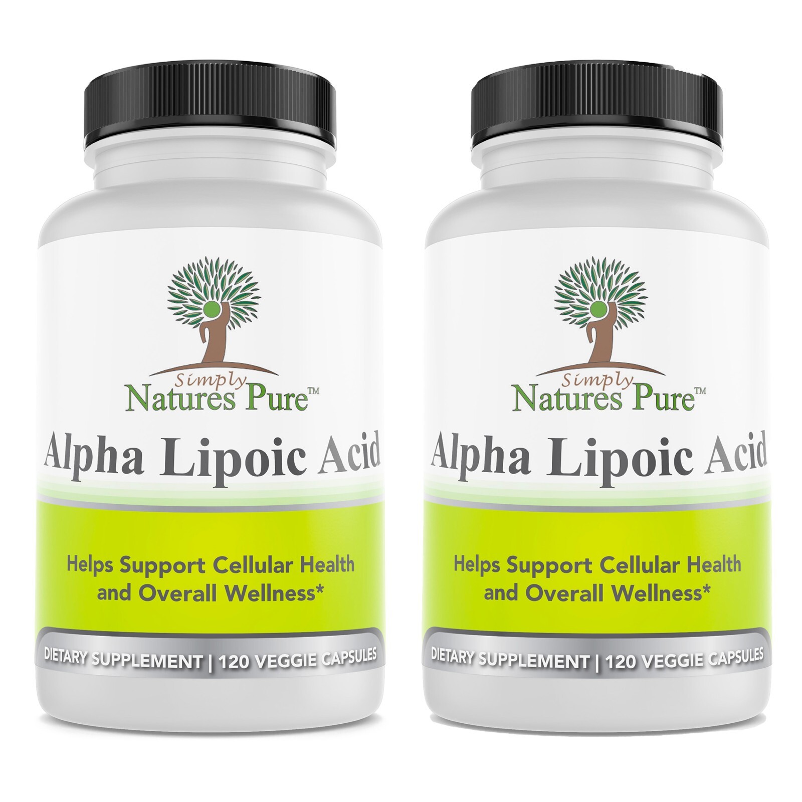 Alpha Lipoic Acid 2 BOTTLES Simply Nature’s Pure 600mg 8 month supply