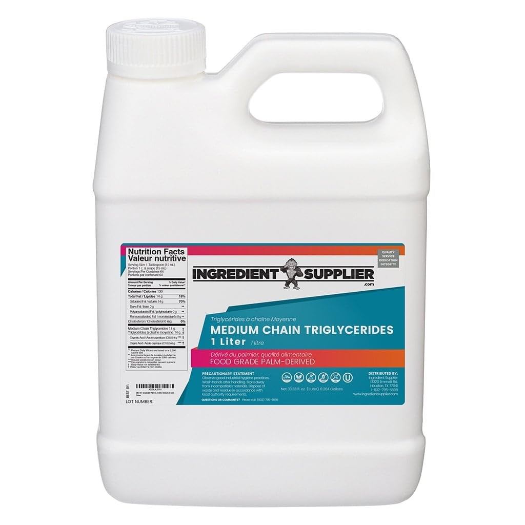 Glycerin Supplier Mct Oil – 1 Liter 33.33 Oz. Food Grade – Non Gmo – Halal –