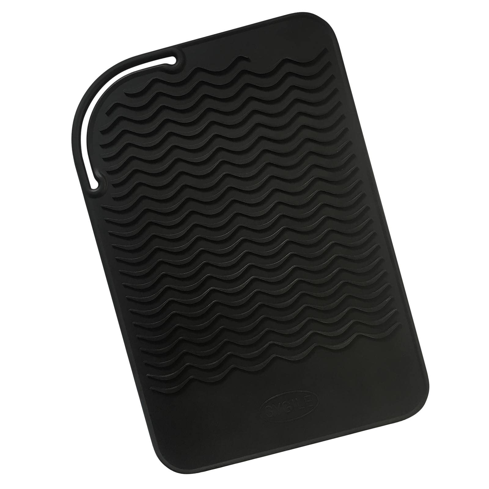Sygile 11″ X 7.5″ Larger Size Heat Resistant Silicone Travel Mat, Black