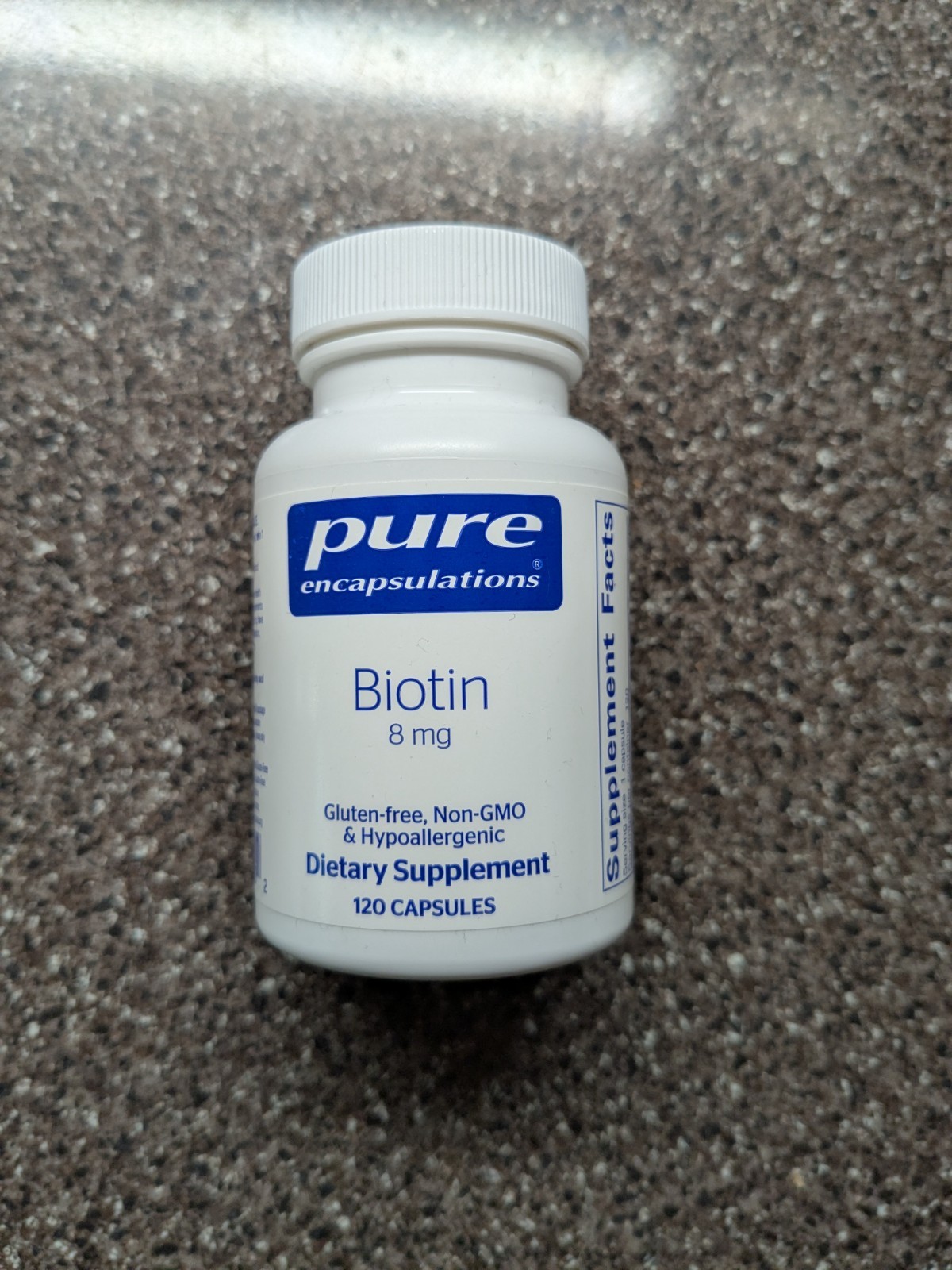 Pure Encapsulations Biotin 8mg, 120 capsules Exp 01/2027, NEW!!!