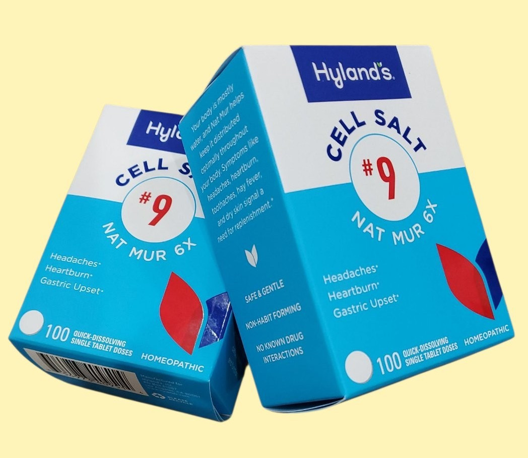 2 Pack, Hylands Cell Salt #9, Nat Mur 6X, (100 + 100 Tablets) Exp. 2027
