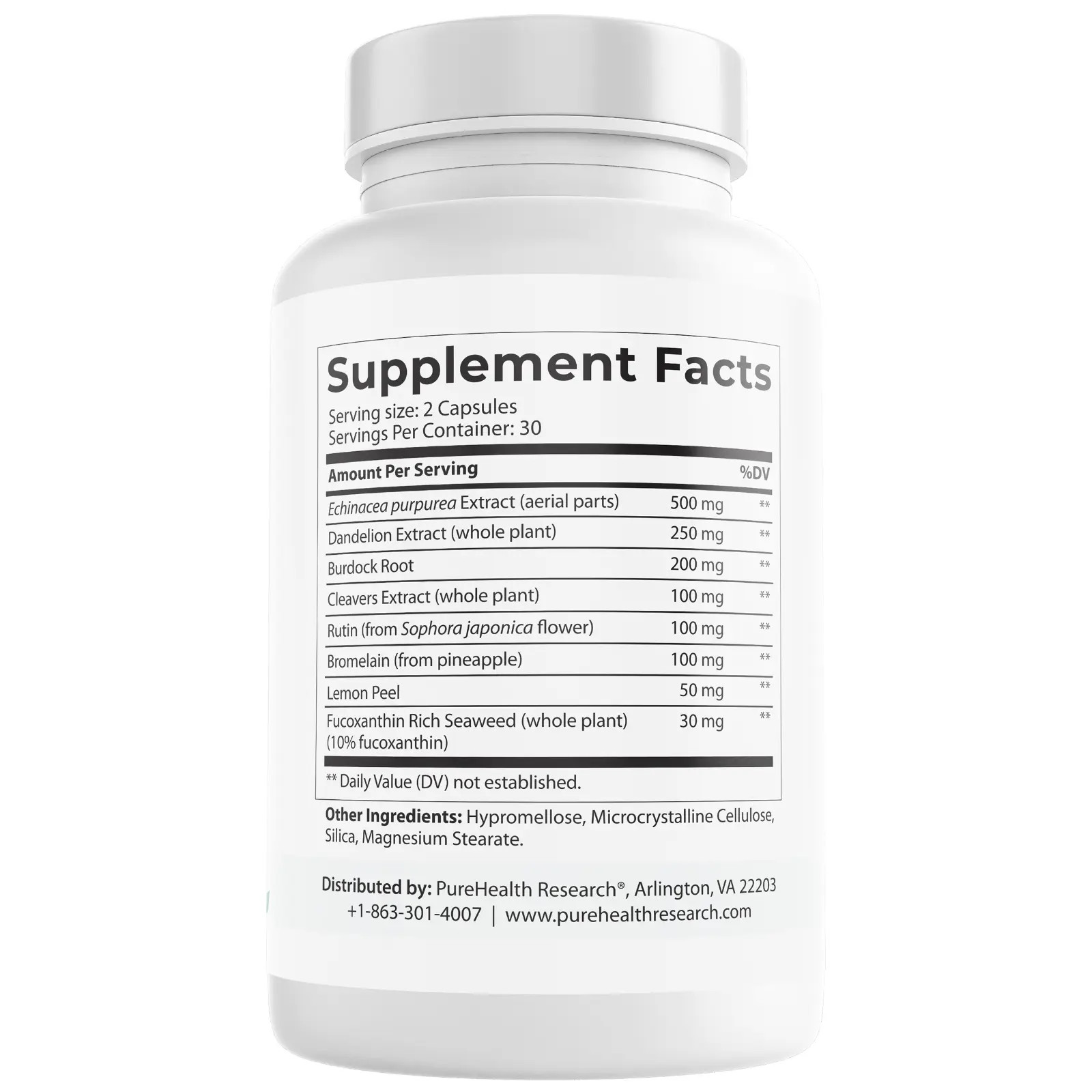 PureHealth System Lymph Research Caps – Reduces lymphatic swelling, Assistance