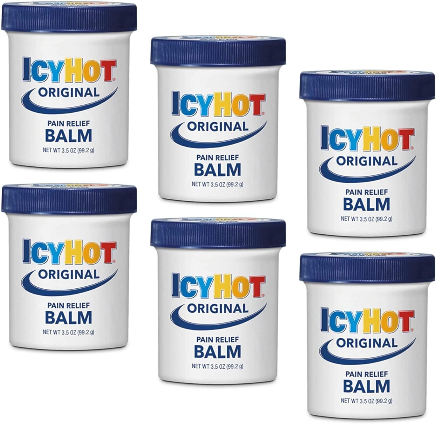 Icy Hot Original Pain Relieving Balm 3.5-Ounce – Pack of 6 Jars