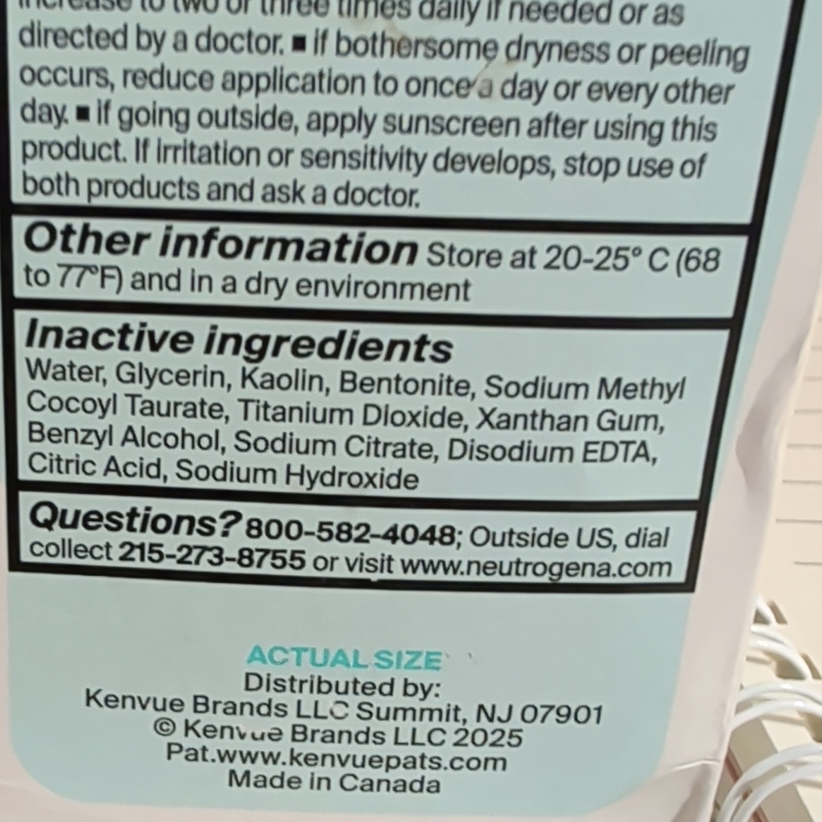 Neutrogena Evenly Clear Acne Cleansing Mask 3.5% BP In-Shower 4.2 fl oz