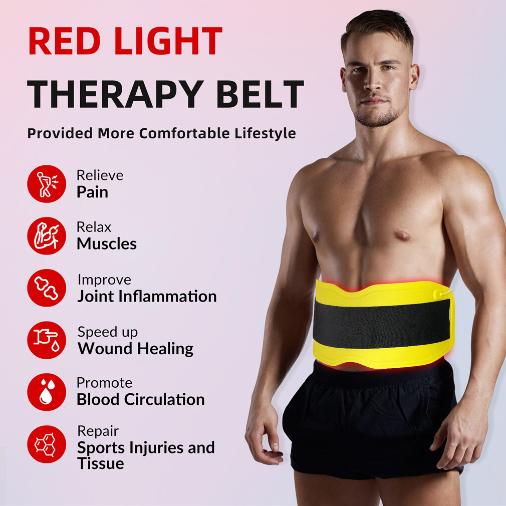 660nm 850nm 940nm Heat and Massage Pad Red Infrared Light Phototherapy for Pain