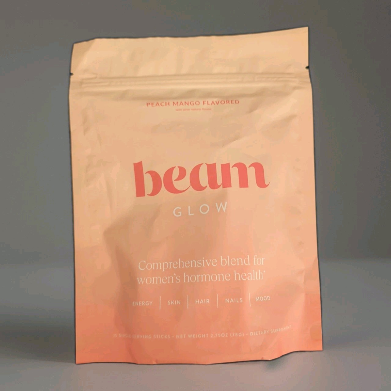 New! Beam Glow Peach Mango Flavored – 15 Servings Sticks Women’s Health 1/2028