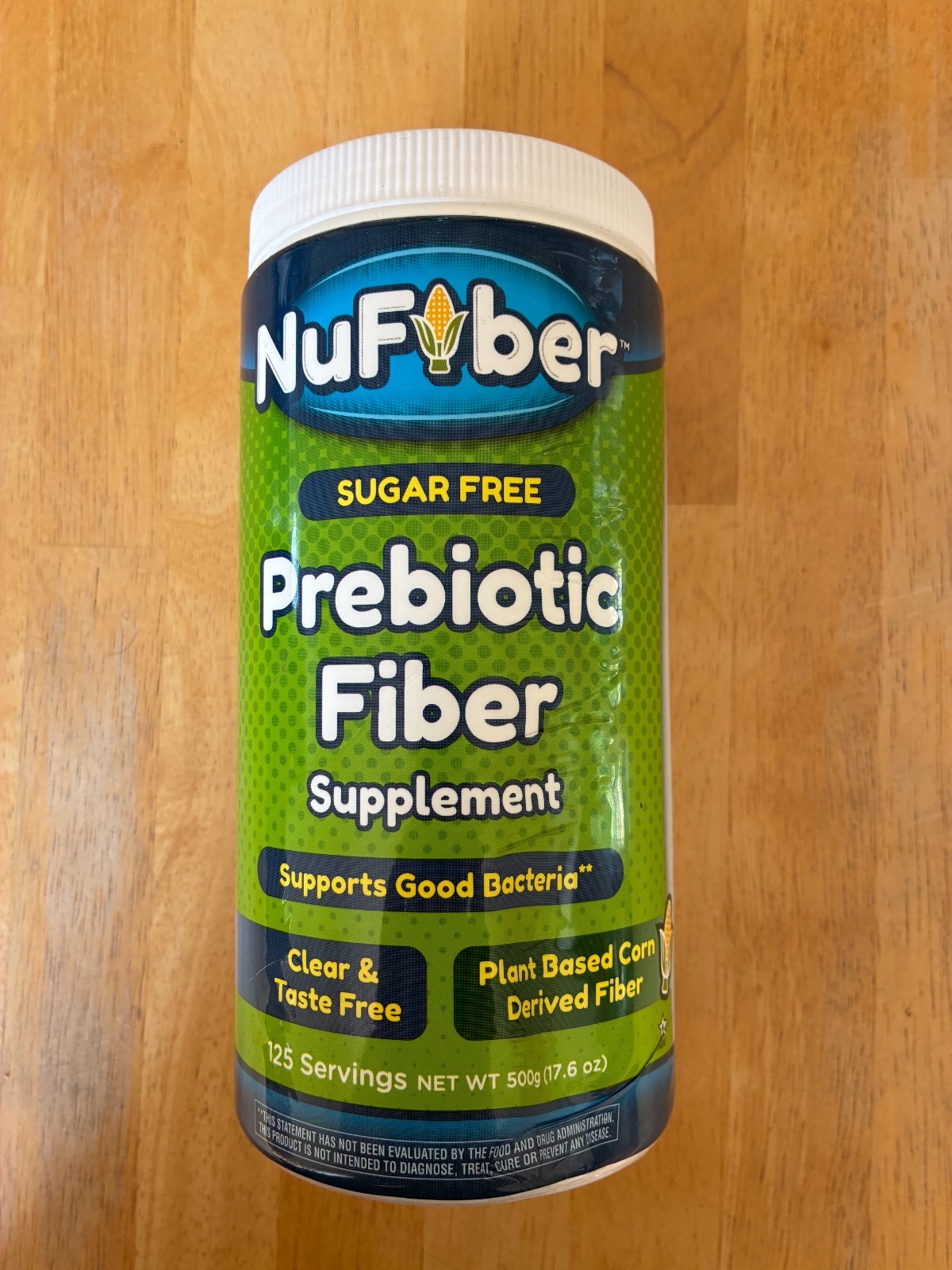 Nufiber Prebiotic Fiber Supplement Powder Sugar Free 17.6 oz, 125 Servings