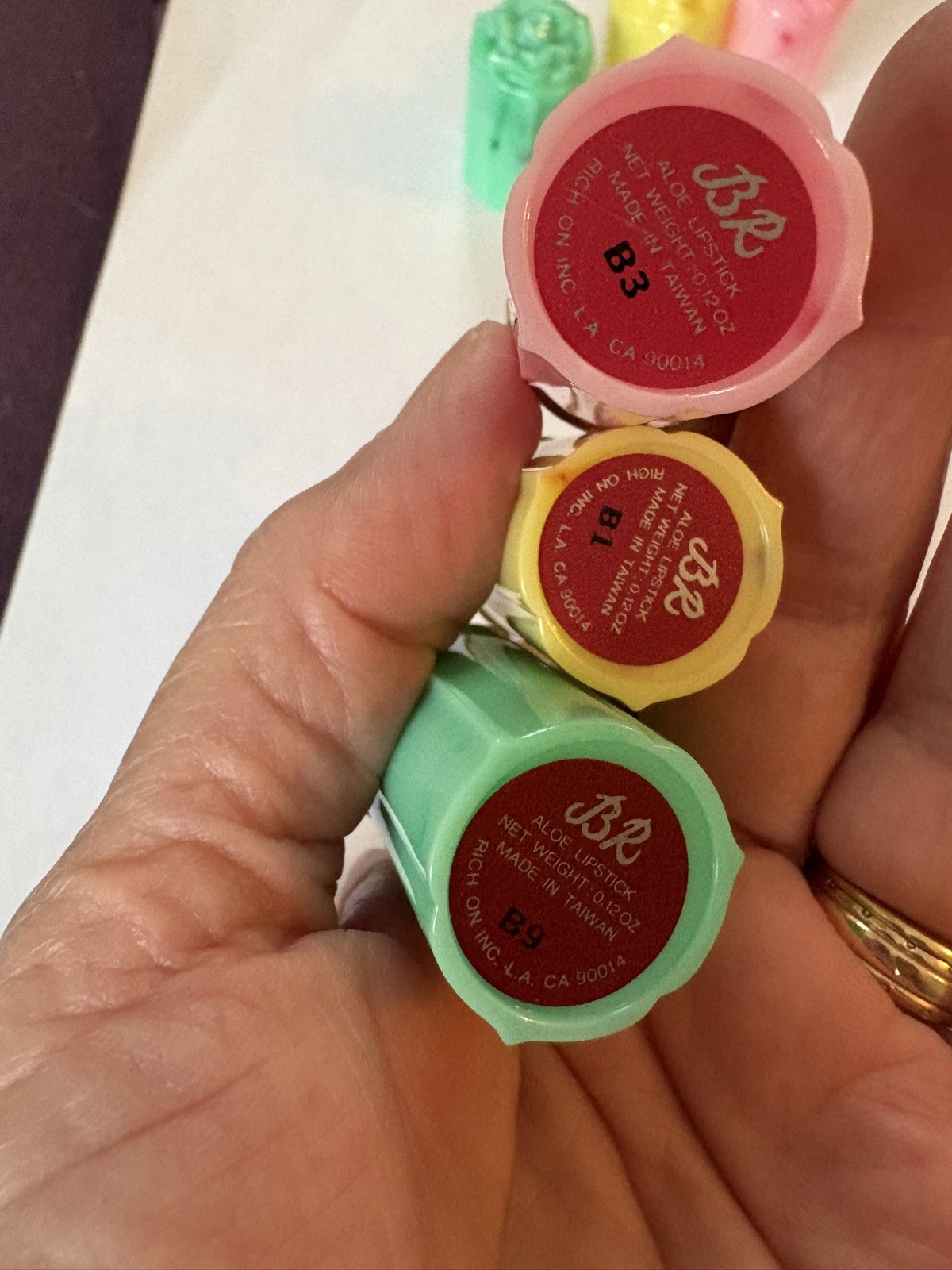 Veg BR Rich On Aloe Lipstick LA California Set of 3 Unused Taiwan Discontinued