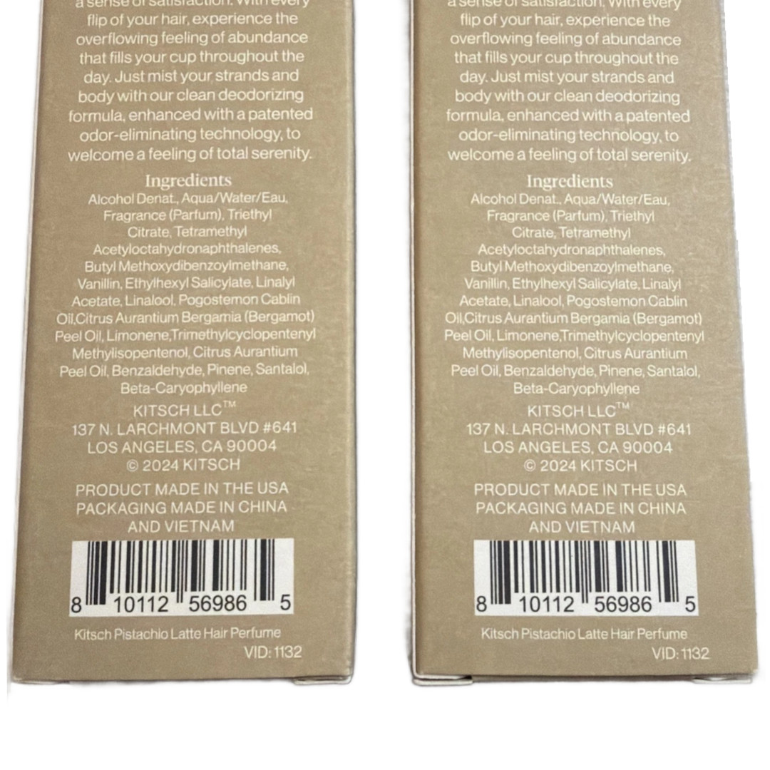 /kit•sch/ Kitsch Pistachio Latte Hair & Body Perfume (1.7fl.oz.) NEW Lot Of 2