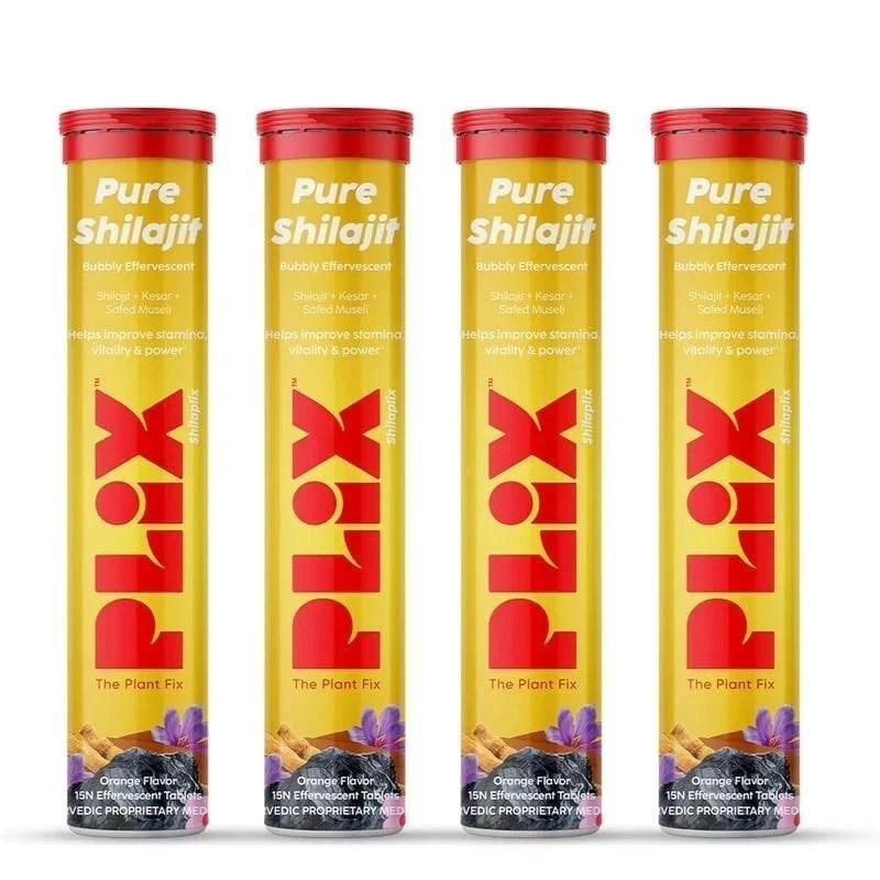 60 Tabs of PLIX Pure Shilajit With Saffron & Safed Museli For Men