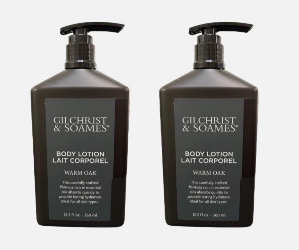 Gilchrist & Soames Warm Oak Body Lotion 12oz (Set of 2) (New)