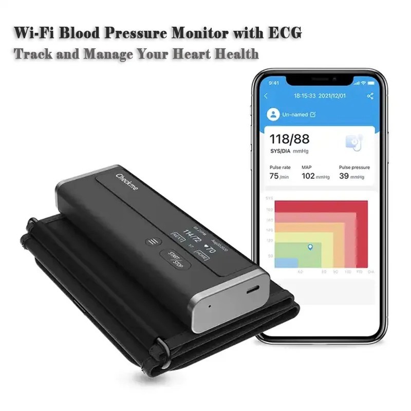 2-in-1 Wi-Fi + Bluetooth Smart Digital Blood Pressure Monitor + ECG