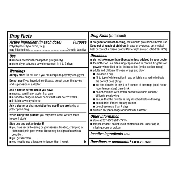 ​​Equate Polyethylene Glycol 3350 – 26.9oz (45 Doses), MiraLAX Generic​