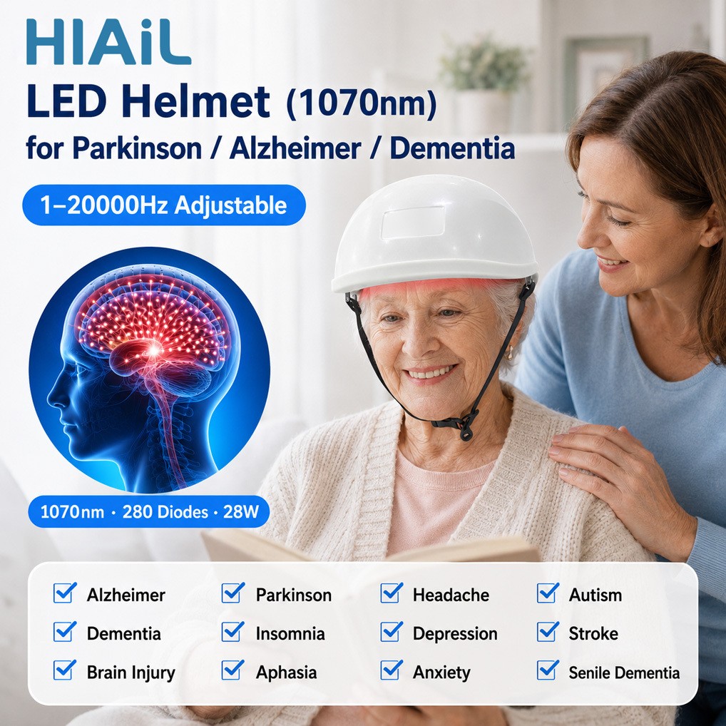 1070nm NIR Photobiomodulation Light Helmet for Depression and Anxiety Treatment