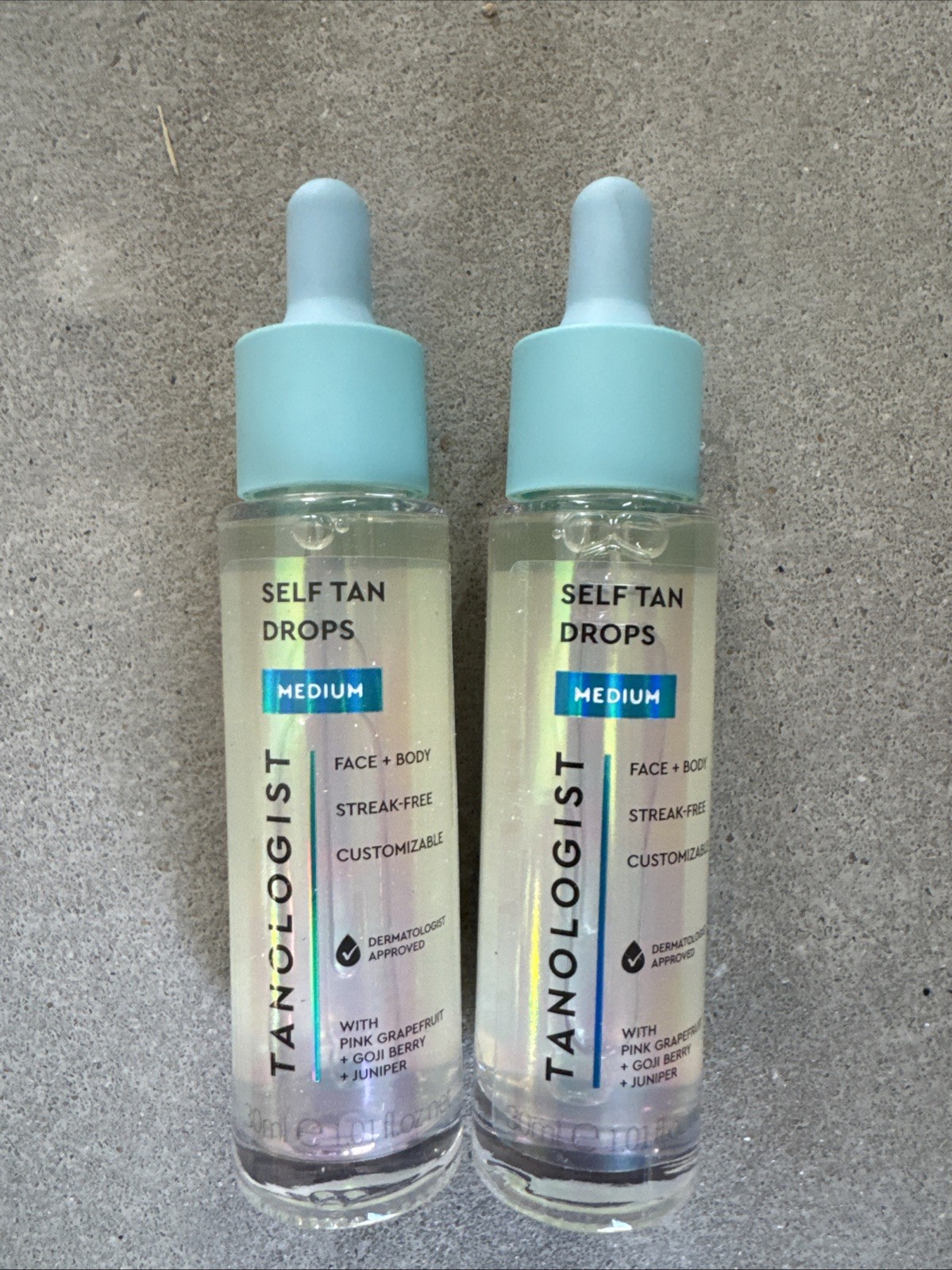 2X Tanologist Face Body Drops. Streak-free Dermatologist Approved (medium)