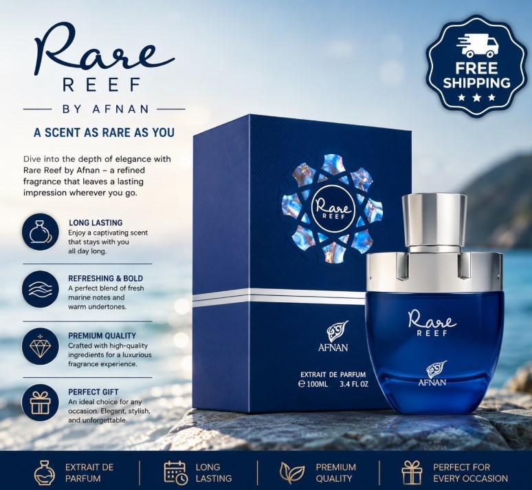 Afnan Unisex Rare Reef EDP Spray 3.4 oz Fragrances 6290171076704