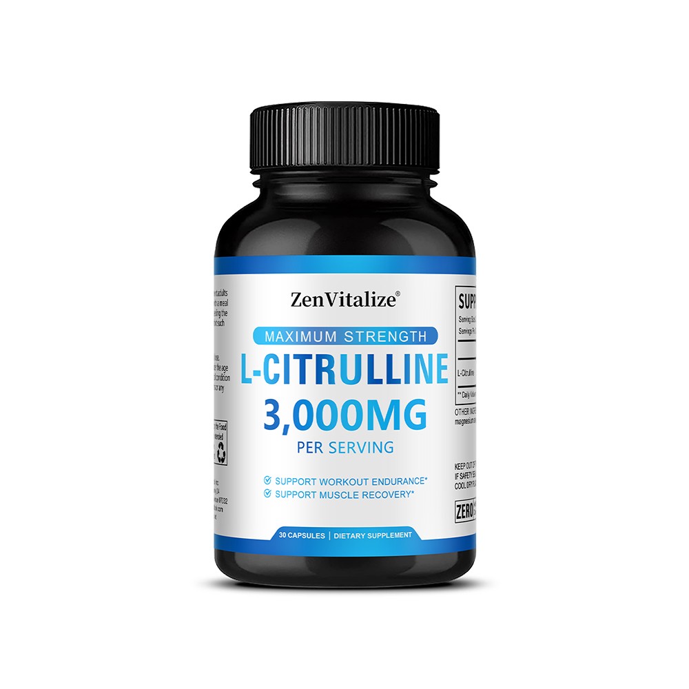 L-Citrulline Support Workout Endurance Gluten Free & Non-Gmo 30/60/120 Capsules