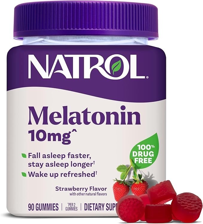 Natrol Melatonin 10mg Sleep Aid Gummies – Strawberry – Long shelf life