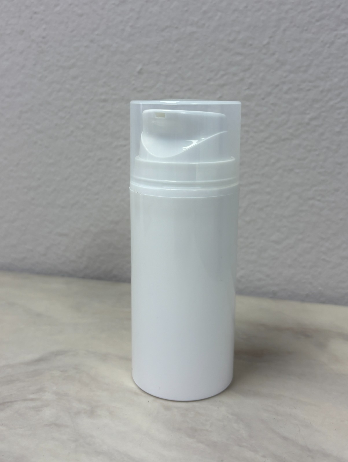 24 pack 100ml/3.38oz White Airless Pump Bottle for Makeup, Haircare, Travel
