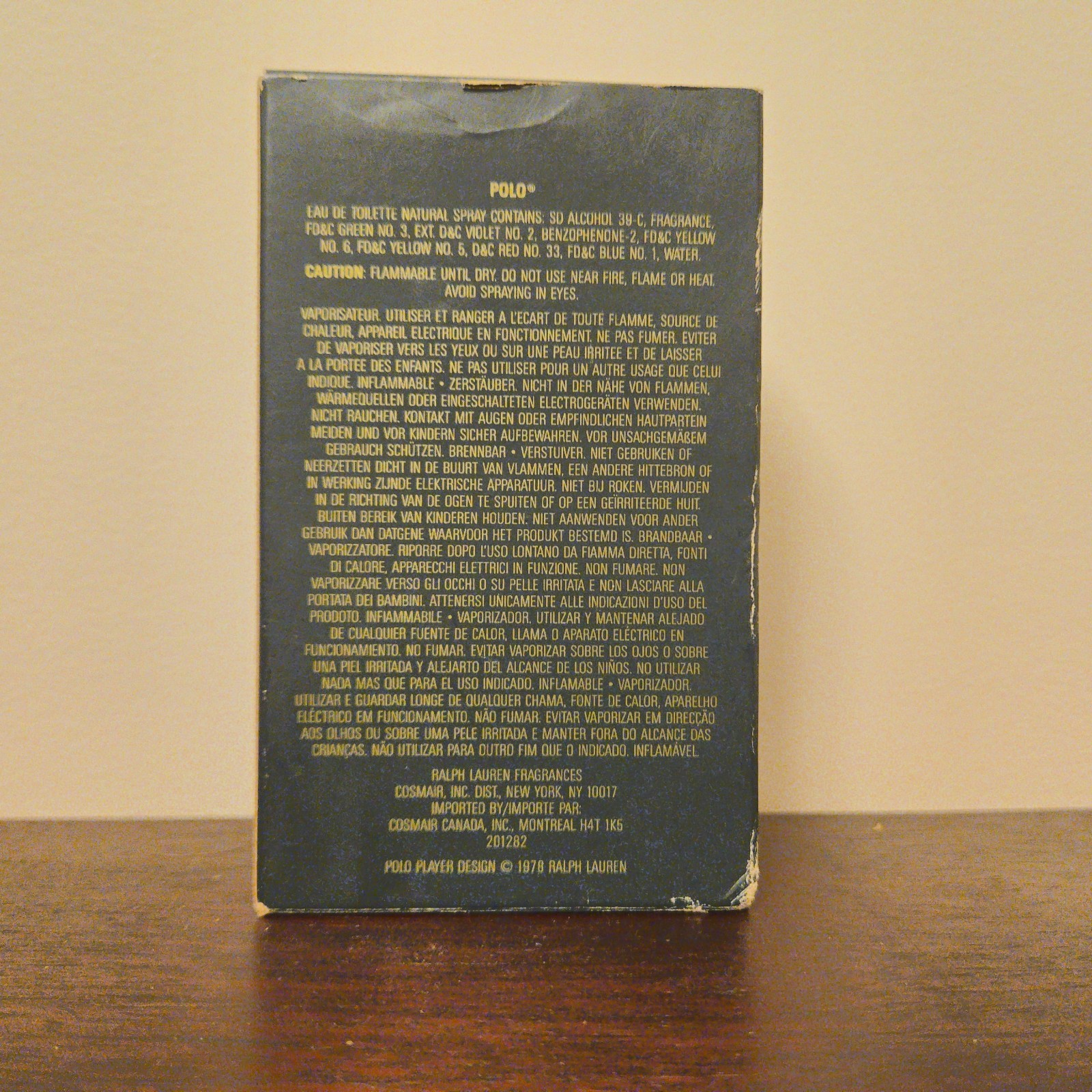 Vintage 1995 NIB Cosmair Ralph Lauren Polo Green EdT Spray 118 Ml /4 Fl Oz *READ