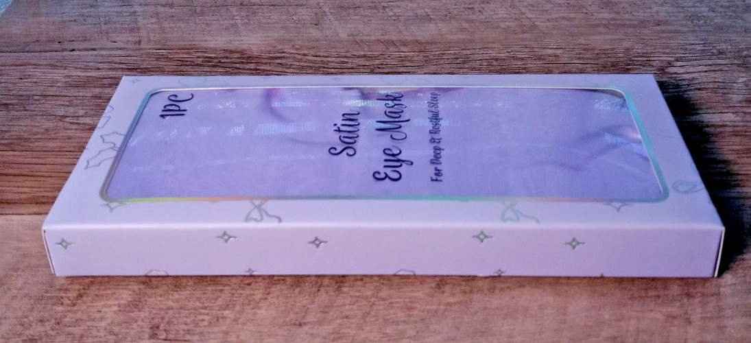 Satin Lavender One Piece Eye Mask For Deep & Restful Sleep 100% Polyester NEW