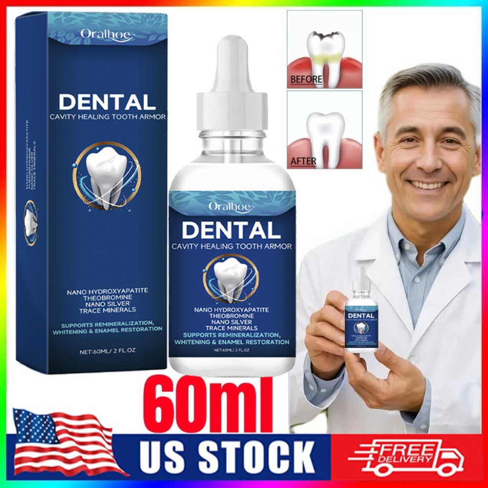3PCS Oralhoe Tooth Care Solution Dental Cavity Healing Tooth Armor Gum Repair